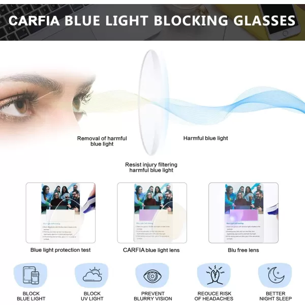 CARFIA Nerd Costume Glasses for Halloween Cosplay NonPrescription Clear Lens Prop Women Blue Light Blocking GlassesS Black  Gold