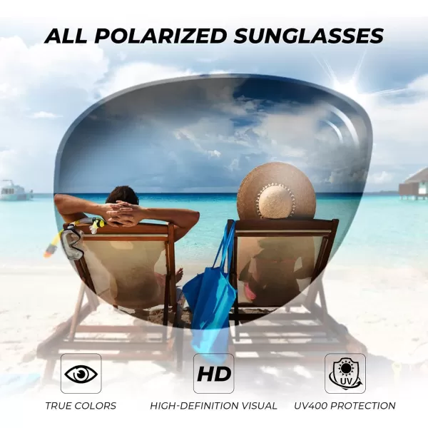 CARFIA Square Polarized Sunglasses for Men Women UV Protection Classic Retro Vintage TR90 Frame Outdoor Driving Sun GlassesBlack Frame Blue Lens
