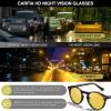 imageCARFIA Acetate Mens Nighttime Driving Glasses Retro Round Frame Night Vision Goggles Reduce Headlight Glare Ehance Clarity1  Tortoise Frame Yellow Lensnight Vision