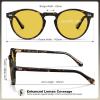 imageCARFIA Acetate Mens Nighttime Driving Glasses Retro Round Frame Night Vision Goggles Reduce Headlight Glare Ehance Clarity1  Tortoise Frame Yellow Lensnight Vision