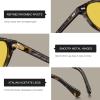 imageCARFIA Acetate Mens Nighttime Driving Glasses Retro Round Frame Night Vision Goggles Reduce Headlight Glare Ehance Clarity1  Tortoise Frame Yellow Lensnight Vision