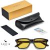 imageCARFIA Acetate Polarized Night Vision Glasses for Men Nighttime Yellow Lenses Safety Driving Sunglasses UV400 Protection1 Tortoise Frame Yellow Lensnight Vision