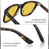 imageCARFIA Acetate Polarized Night Vision Glasses for Men Nighttime Yellow Lenses Safety Driving Sunglasses UV400 Protection1 Tortoise Frame Yellow Lensnight Vision
