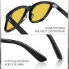 imageCARFIA Acetate Polarized Night Vision Glasses for Men Nighttime Yellow Lenses Safety Driving Sunglasses UV400 Protection2 Black Frame Yellow Lensnight Vision