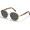 imageCARFIA Metal Acetate Polarized Sunglasses for Women UV400 Protection Retro Small Round AntiGlare Glasses Driving ShadesB Tortoise Acetate  Metal Frame  Grey Lens