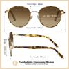 imageCARFIA Metal Acetate Polarized Sunglasses for Women UV400 Protection Retro Small Round AntiGlare Glasses Driving ShadesC Tortoise Acetate  Metal Frame  Brown Lens