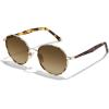 imageCARFIA Metal Acetate Polarized Sunglasses for Women UV400 Protection Retro Small Round AntiGlare Glasses Driving ShadesC Tortoise Acetate  Metal Frame  Brown Lens