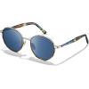 imageCARFIA Metal Acetate Polarized Sunglasses for Women UV400 Protection Retro Small Round AntiGlare Glasses Driving ShadesH Bluebrown Tortoise Frame  Blue Lens