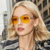 imageCARFIA Pilot Night Driving Glasses for Women Men Trendy Night Vision Goggles Reduce Glare Enhance Clarity for Safety CA3216Rose Gold Frame  Light Pink Tortoise Temple