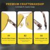 imageCARFIA Pilot Night Driving Glasses for Women Men Trendy Night Vision Goggles Reduce Glare Enhance Clarity for Safety CA3216Rose Gold Frame  Light Pink Tortoise Temple