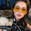 imageCARFIA Pilot Night Driving Glasses for Women Men Trendy Night Vision Goggles Reduce Glare Enhance Clarity for Safety CA3216Rose Gold Frame  Light Pink Tortoise Temple