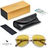 imageCARFIA Pilot Night Driving Glasses for Women Men Trendy Night Vision Goggles Reduce Glare Enhance Clarity for Safety CA3216Rose Gold Frame  Light Pink Tortoise Temple