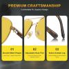 imageCARFIA Pilot Night Driving Glasses for Women Men Trendy Night Vision Goggles Reduce Glare Enhance Clarity for Safety CA3216Shiny Gold Frame  Brown Tortoise Temple