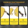 imageCARFIA Pilot Night Driving Glasses for Women Men Trendy Night Vision Goggles Reduce Glare Enhance Clarity for Safety CA3216Shiny Gold Frame  Exquisite Tortoise Temple