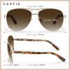 imageCARFIA Pilot Polarized Sunglasses for Men UV400 Protection Acetate Tortoise Arms CA3216Brown Gradient Lens Acetate Tortoise Arm
