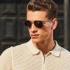 imageCARFIA Pilot Polarized Sunglasses for Men UV400 Protection Acetate Tortoise Arms CA3216Grey Lens Acetate Tortoise Arm