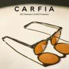 imageCARFIA Retro Acetate Polarized Sunglasses for Men UV Protection Vintage Round Frame Eyewear with Gold Filigree CA5506D Green Demi Frame  Brown Lens
