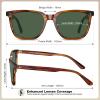 imageCARFIA Retro Acetate Polarized Sunglasses for Men UV400 Protection Driving Outdoor AntiGlare Sun Glasses CA5354WSB Striped Tea Frame  Green Lenses