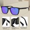 imageCARFIA Retro Acetate Polarized Sunglasses for Men UV400 Protection Driving Outdoor AntiGlare Sun Glasses CA5354WSD Matte Black Frame Blue Lenses