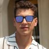 imageCARFIA Retro Acetate Polarized Sunglasses for Men UV400 Protection Driving Outdoor AntiGlare Sun Glasses CA5354WSD Matte Black Frame Blue Lenses