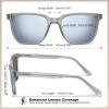 imageCARFIA Retro Acetate Polarized Sunglasses for Men UV400 Protection Driving Outdoor AntiGlare Sun Glasses CA5354WSE Matte Clear Gray Frame  Silver Mirrored Lenses