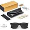 imageCARFIA Retro Acetate Polarized Sunglasses for Men UV400 Protection Driving Outdoor AntiGlare Sun Glasses CA5354WSF Matte Black Frame  Grey Lenses