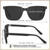 imageCARFIA Retro Acetate Polarized Sunglasses for Men UV400 Protection Driving Outdoor AntiGlare Sun Glasses CA5354WSF Matte Black Frame  Grey Lenses