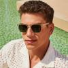 imageCARFIA Retro Acetate Polarized Sunglasses for Men UV400 Protection Driving Outdoor AntiGlare Sun Glasses CA5354WSH Transparent Frame  Green Lenses