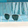 imageCARFIA Retro Acetate Polarized Sunglasses for Men UV400 Protection Driving Outdoor AntiGlare Sun Glasses CA5354WSH Transparent Frame  Green Lenses
