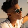 imageCARFIA Retro Acetate Polarized Sunglasses for Men UV400 Protection Driving Outdoor AntiGlare Sun Glasses CA5354WSH Transparent Frame  Green Lenses