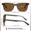 imageCARFIA Retro Acetate Polarized Sunglasses for Men UV400 Protection Driving Outdoor AntiGlare Sun Glasses CA5354WSI Green Tortoiseshell Frame  Brown Lenses