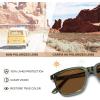 imageCARFIA Retro Acetate Polarized Sunglasses for Men UV400 Protection Driving Outdoor AntiGlare Sun Glasses CA5354WSI Green Tortoiseshell Frame  Brown Lenses