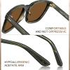 imageCARFIA Retro Acetate Polarized Sunglasses for Men UV400 Protection Driving Outdoor AntiGlare Sun Glasses CA5354WSI Green Tortoiseshell Frame  Brown Lenses