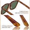 imageCARFIA Retro Acetate Polarized Sunglasses for Men UV400 Protection Driving Outdoor AntiGlare Sun Glasses CA5354WSJ Red Tortoiseshell Frame  Green Lenses
