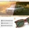 imageCARFIA Retro Acetate Polarized Sunglasses for Men UV400 Protection Driving Outdoor AntiGlare Sun Glasses CA5354WSJ Red Tortoiseshell Frame  Green Lenses