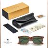 imageCARFIA Retro Acetate Polarized Sunglasses for Men UV400 Protection Driving Outdoor AntiGlare Sun Glasses CA5354WSJ Red Tortoiseshell Frame  Green Lenses