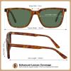 imageCARFIA Retro Acetate Polarized Sunglasses for Men UV400 Protection Driving Outdoor AntiGlare Sun Glasses CA5354WSJ Red Tortoiseshell Frame  Green Lenses