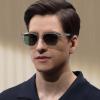 imageCARFIA Retro Acetate Polarized Sunglasses for Men UV400 Protection Driving Outdoor AntiGlare Sun Glasses CA5354WSK Transparent Frame  Grey Lenses