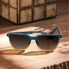 imageCARFIA Retro Acetate Polarized Sunglasses for Men UV400 Protection Driving Outdoor AntiGlare Sun Glasses CA5354WSL Dark Blue and Orange Frame  Grey Lenses