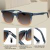 imageCARFIA Retro Acetate Polarized Sunglasses for Men UV400 Protection Driving Outdoor AntiGlare Sun Glasses CA5354WSL Dark Blue and Orange Frame  Grey Lenses