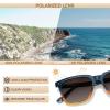 imageCARFIA Retro Acetate Polarized Sunglasses for Men UV400 Protection Driving Outdoor AntiGlare Sun Glasses CA5354WSL Dark Blue and Orange Frame  Grey Lenses