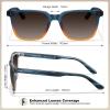 imageCARFIA Retro Acetate Polarized Sunglasses for Men UV400 Protection Driving Outdoor AntiGlare Sun Glasses CA5354WSL Dark Blue and Orange Frame  Grey Lenses