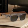 imageCARFIA Retro Acetate Polarized Sunglasses for Men UV400 Protection Driving Outdoor AntiGlare Sun Glasses CA5354WSO Transparent Grey Frame  Grey Lenses