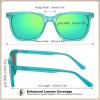 imageCARFIA Retro Acetate Polarized Sunglasses for Men UV400 Protection Driving Outdoor AntiGlare Sun Glasses CA5354WSP Matte Green Frame  Green Mirrored Lenses