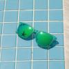 imageCARFIA Retro Acetate Polarized Sunglasses for Men UV400 Protection Driving Outdoor AntiGlare Sun Glasses CA5354WSP Matte Green Frame  Green Mirrored Lenses