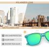 imageCARFIA Retro Acetate Polarized Sunglasses for Men UV400 Protection Driving Outdoor AntiGlare Sun Glasses CA5354WSP Matte Green Frame  Green Mirrored Lenses
