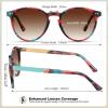 imageCARFIA Retro Acetate Polarized Sunglasses for Women UV400 Protection Small Round Frame Vintage Circle Shades CA5201A1 Red  Blue Floral Frame Brown Lens