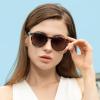 imageCARFIA Retro Acetate Polarized Sunglasses for Women UV400 Protection Small Round Frame Vintage Circle Shades CA5201A1 Red  Blue Floral Frame Brown Lens