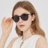 imageCARFIA Retro Acetate Polarized Sunglasses for Women UV400 Protection Small Round Frame Vintage Circle Shades CA5201B Tortoiseshell Frame Gray Lens