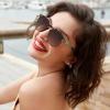 imageCARFIA Retro Acetate Polarized Sunglasses for Women UV400 Protection Small Round Frame Vintage Circle Shades CA5201C Brownwhite Tortoise Frame Gradient Brown Lens